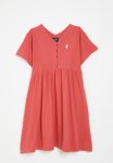 Polo Girls Arabella Short Sleeve Dress - Brick