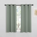 Nicetown Rom Darkening Curtains 48 Inch Length 2 Panels Thermal Insulated Grommet Blackout Curtains For Modern Casual Elegant Be
