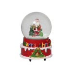 8445393247588-2 Water Ball With Music 10X15CM - Santa With Presents