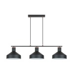 Diego Metal Trio Pendant Light Black White - White