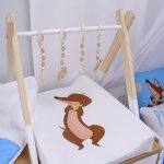 Changing Mat Cover Dachshund Blue Party Adventures