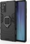Galaxy Note 20 Shockproof Black Panther Magnetic Ring Stand Cover - Black