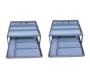 2PACK-MULTIFUNCTIONAL Foldable Gray Double-layer Drawer Storage Rack