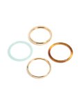 Goldair Gold & Multicoloured Acrylic Bangles 4-PACK