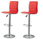 Bar / Kitchen Counter Stools - Set Of 2 Red Colour