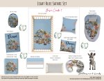 Cot Duvet Bedding Light Blue Safari Set