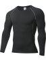 Men's Athletic Compression Long Sleeve Shirt Quick-Dry Performance Top Breathable Sportswear Running Gym Fitness Gear