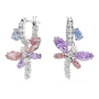 SWAROVSKI Ariana Grande X Drop Earrings Mixed Cuts Dragonfly Multicolored Rhodium Plated