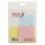 Multicoloured Self-adhesive Sticky Note Pads 3 Pack Colour May Vary