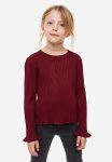 Rib-knit Jumper - Dark Red