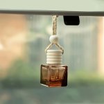 1PC Square Colorful Empty Bottle 8ML Perfume Bottle Aromatherapy Diffuser Essential Oil Car Pendant Wooden Indoor Aromatherapy D