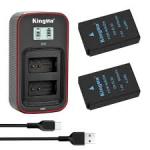 EN-EL20 Twin Battery & Lcd Charger Kit For Nikon 2X Batteries + Charger