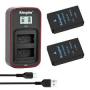 EN-EL20 Twin Battery & Lcd Charger Kit For Nikon 2X Batteries + Charger