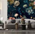 Mysterious Blooms - Peel And Stick Mural