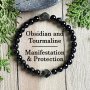 1PC Black Tourmaline Golden Obsidian Bracelet For Women & Men Ideal Choice For Gifts