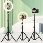 25.4CM Selfie Ring Light With Tripod Stand Phone Holder Stepless Dimmable/speed LED Ring Light For Iphone & Android