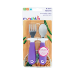 Munchkin Raise Fork & Spoon Set Assorted - Purple