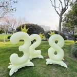 1PC Large Standing Crown Number Balloon Birthday Decor Anniversary Decor Graduation Decor Home Room Decor Atmosphere Background