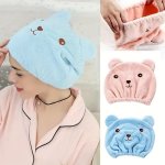 1PC Cartoon Quick Drying Hair Towel Wrap For Women Microfiber Hair Turban For Wet Hair Hair Drying Towel Wrap For Curly Long Thi