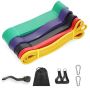 Fitness Band Workout Bands For Exercise With Handles Pull Up Elastic Bands
