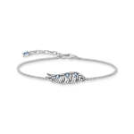 Bracelet Phoenix Wing With Blue Stones Silver - L19V