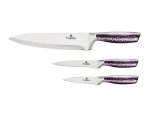 3-PIECE Stainless Steel Knife Set - Purple Eclipse