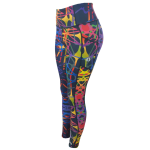High Waist Full Length - Rainbow Veins - Ladies M - 34