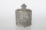 Small Silver Metal Zigzag Lantern 29X20X15CM