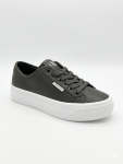 Calvin Klein Womens Vulc Flatform Lace Up Sneakers In Dark Grey - Dark Grey 7