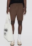 Regular Fit Cotton Shorts - Brown