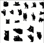 20 Pieces Of Cartoon Black Cat Magnets Folding Bookmark Holder