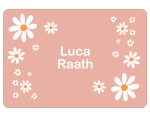 Ice Cream Tub School Label : Pink Daisy Theme