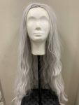 Deluxe Light Grey Long Wig