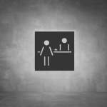 Reception Sign D02 - Black - Powder Coated Aluminum