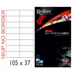 White Laser Label 37 X 105MM