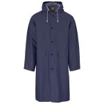 Light Duty Storm Rubberised Polyester pvc Raincoat Navy