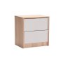 - Ruzeiza 2 Drawer Pedestal - Oak / Grey