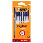 Bic Crystal Original Medium Ball Pen Blue 1.0MM 4 + 3 Free