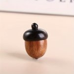 1PCS Oak Wood Acorn Pendant Twist-open Aromatherapy Locket Pill Box Holder Keychain Accessory Gadgets Box Pinecone Travel Dispen