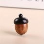 1pcs Oak Wood Acorn Pendant Twist-Open Aromatherapy Locket Pill Box Holder Keychain Accessory Gadgets Box Pinecone Travel Dispenser Box