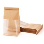 50 Pcs Kraft Paper Bags - Standing Bread Bag Bread With Window