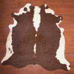 Aa Grade Cow Hide 537 Brown white XL - Extra Large Brown white Panelled
