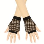1PAIR Short Elegant Fishnet Gloves For Women Girls Party Costume Props Dress Up Accessories Photography Props Ideal Choice For G