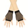 1pair Short Elegant Fishnet Gloves For Women Girls Party Costume Props Dress Up Accessories Photography Props Ideal Choice For Gifts