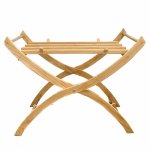 Foldable Moses Stand With Curved Edges Pine Natural