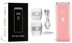 Tileon Dog Clippers Quiet Washable USB Rechargeable Cordless Dog Grooming Kit Electric Pets Hair Trimmers Shaver Shears For Dogs