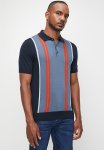 Ben Sherman Vertical Stripe Polo - Dark Navy