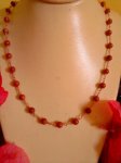 Sunstone Goldstone Link Necklace