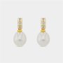 Goldair Gold Plated Sterling Silver Freshwater Pearl Drop Earrings