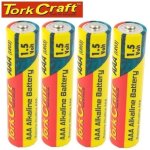 Tork Craft LR03 4S Aaa 1.5V Battery X4 Pack Shrink Wrap Moq 30 BATLR03-4S